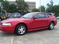 2000 Laser Red Metallic Ford Mustang V6 Coupe  photo #1