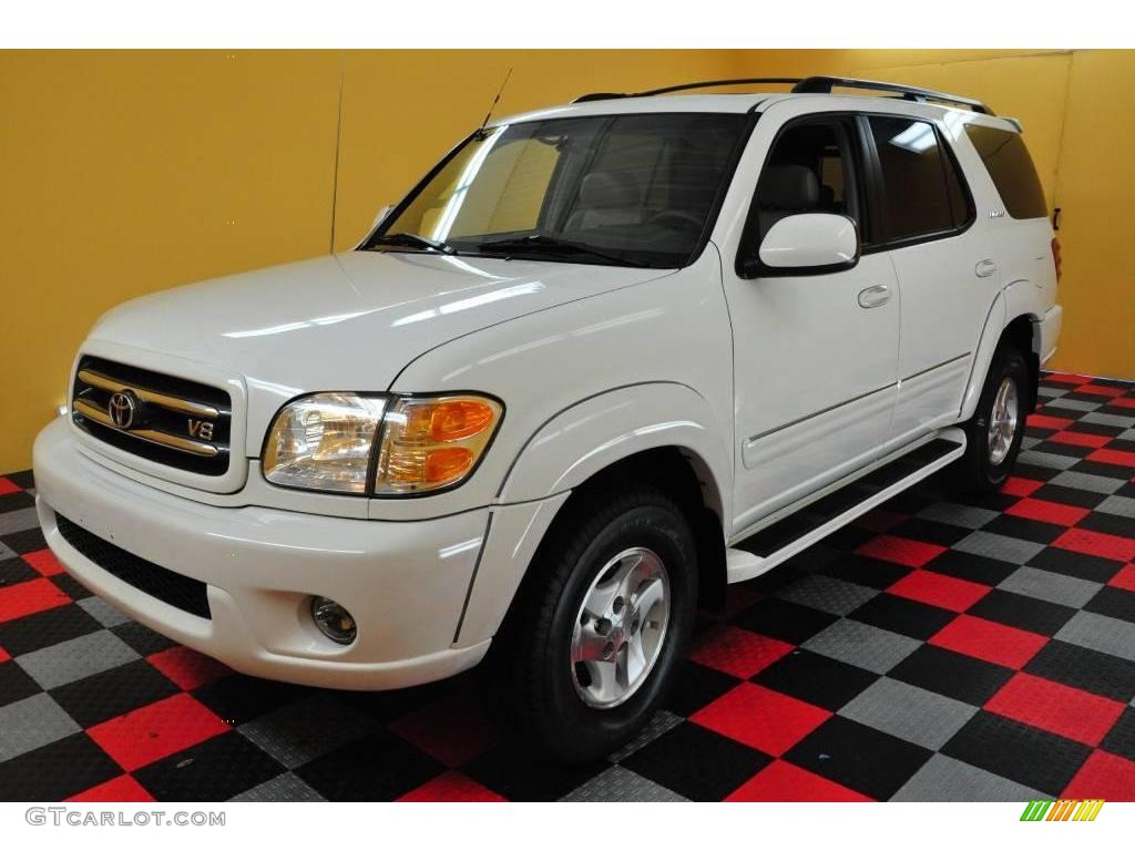 2001 Sequoia Limited 4x4 - Natural White / Charcoal photo #3