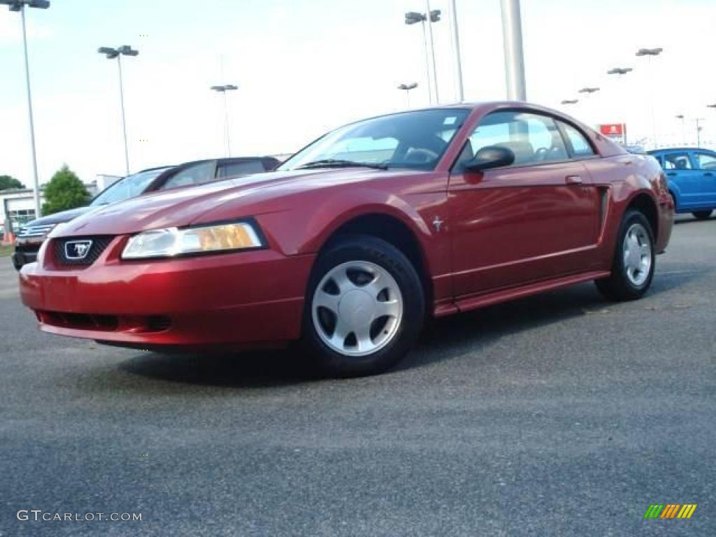 2000 Mustang V6 Coupe - Performance Red / Medium Graphite photo #1