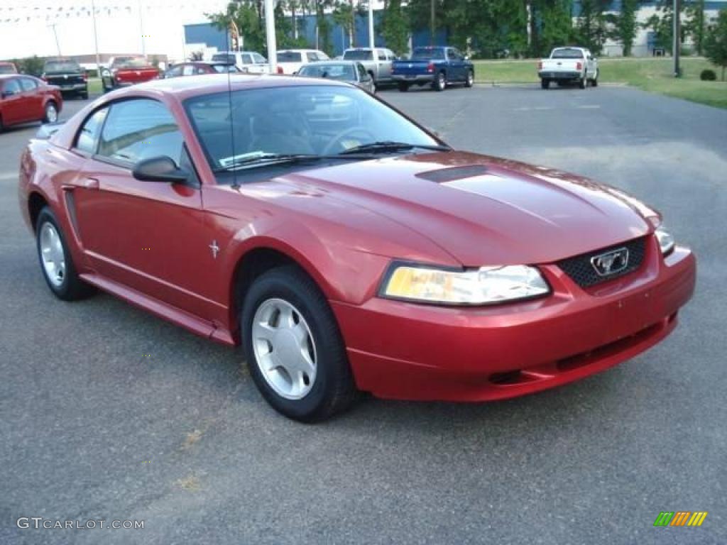 2000 Mustang V6 Coupe - Performance Red / Medium Graphite photo #8