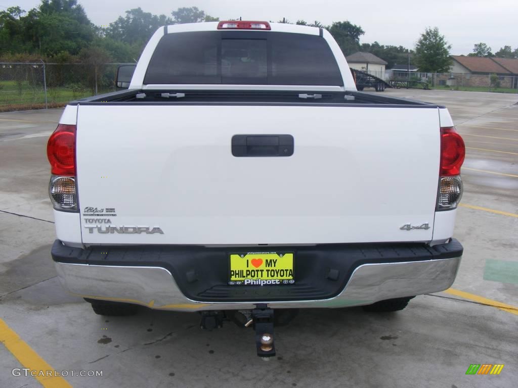 2007 Tundra Limited Double Cab 4x4 - Super White / Beige photo #4