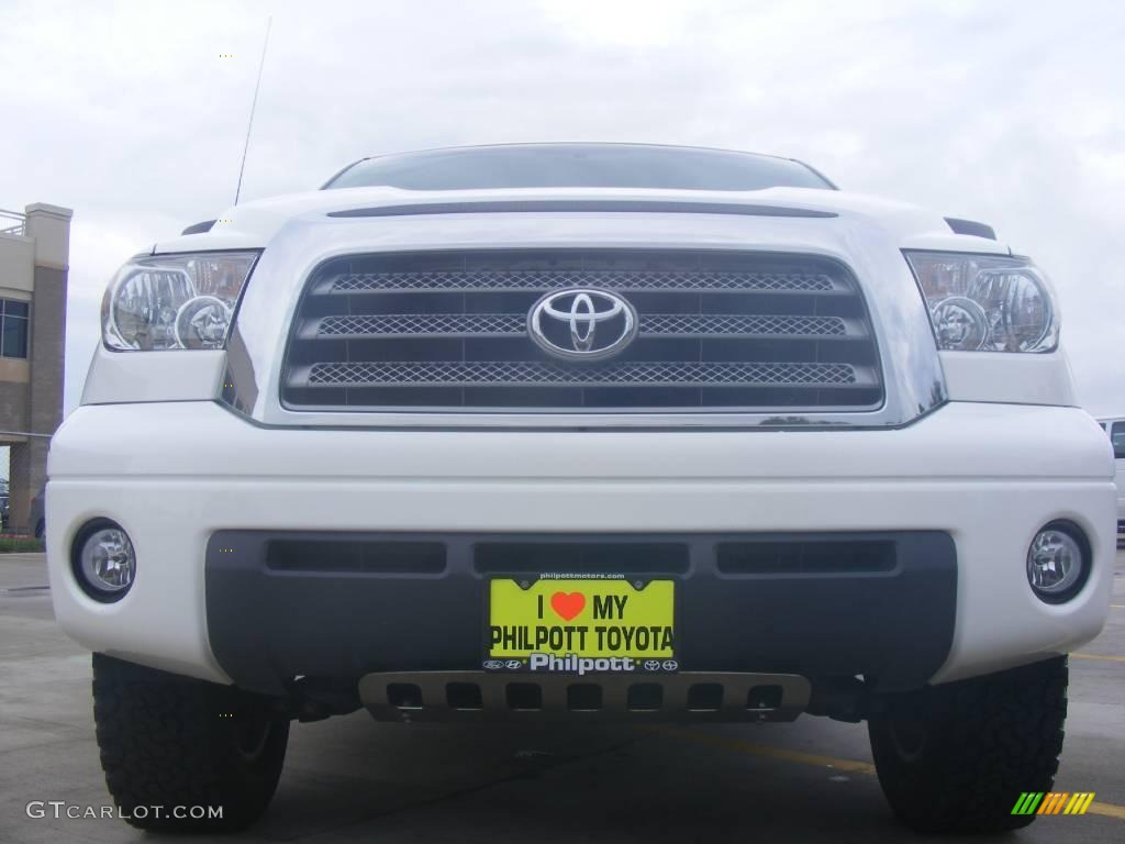 2007 Tundra Limited Double Cab 4x4 - Super White / Beige photo #9