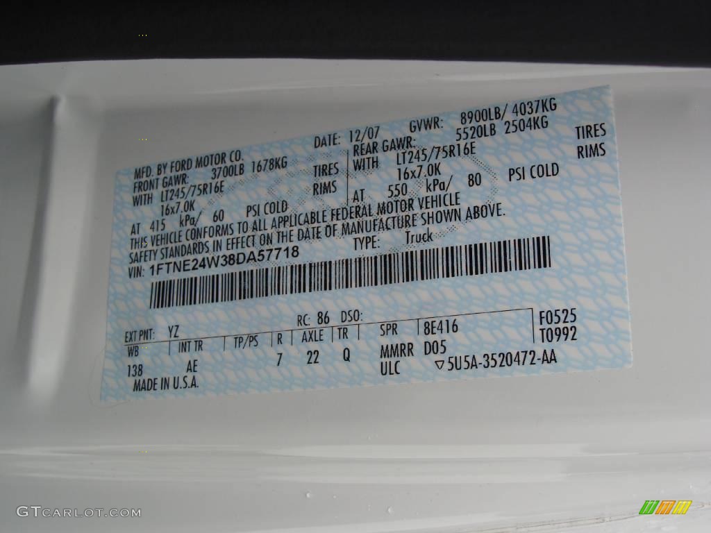 2008 E Series Van E250 Super Duty Passenger Conversion - Oxford White / Medium Flint photo #27