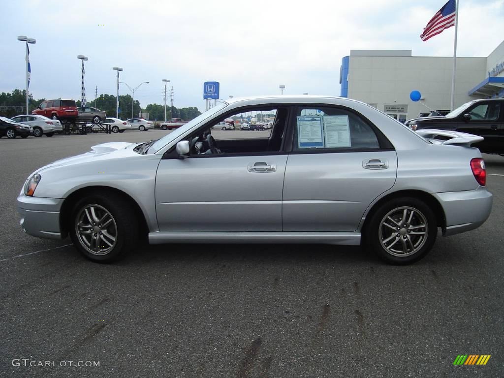 2005 Impreza WRX Sedan - Platinum Silver Metallic / Black photo #2