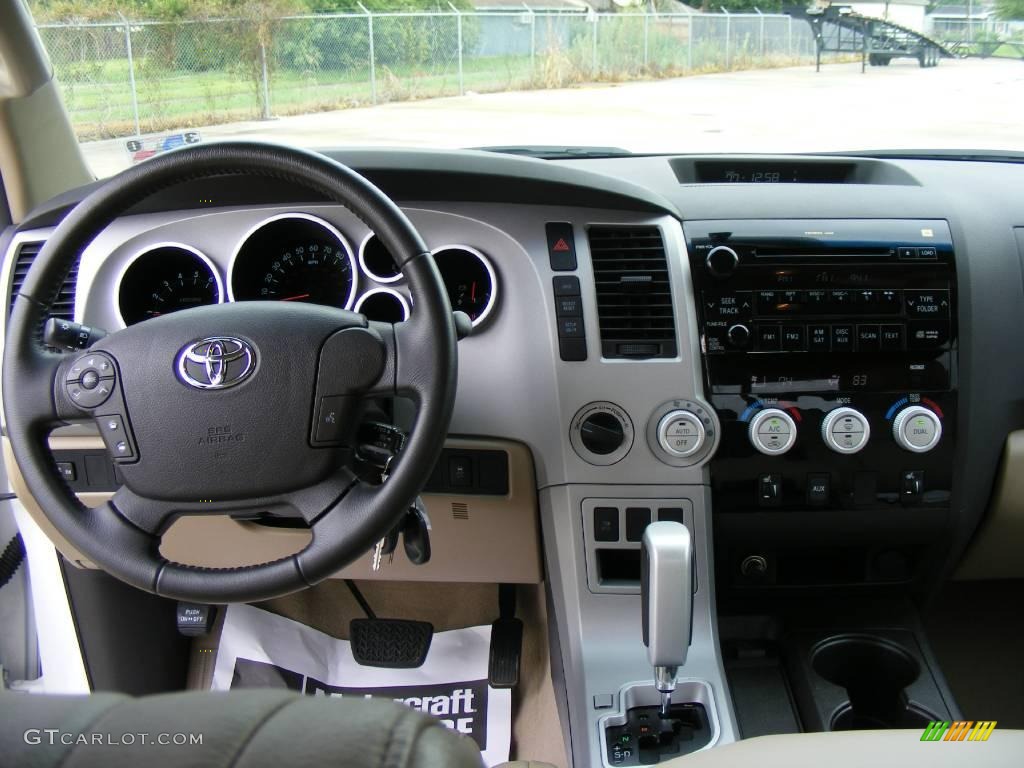 2007 Tundra Limited Double Cab 4x4 - Super White / Beige photo #41