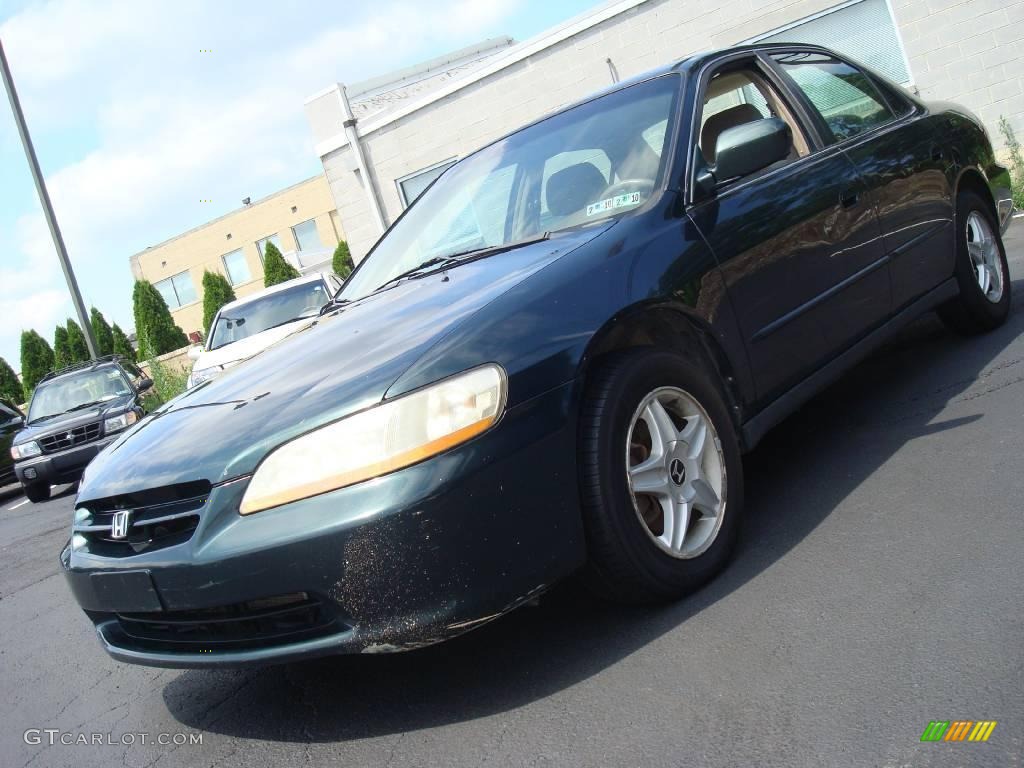 1998 Accord LX V6 Sedan - Dark Emerald Pearl / Ivory photo #2