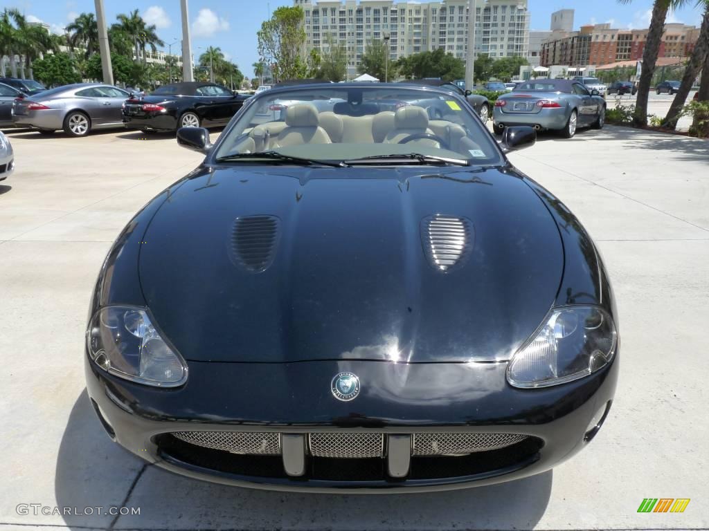2003 XK XKR Convertible - Ebony Black / Cashmere photo #2