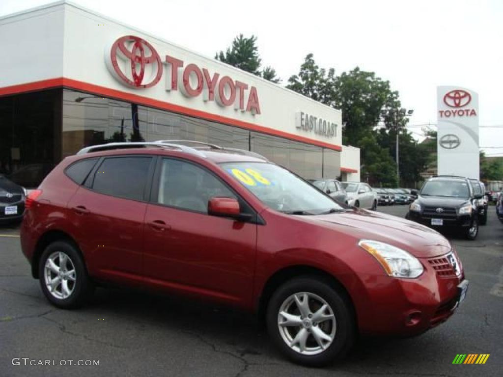 2008 Rogue SL AWD - Venom Red Pearl / Black/Red photo #1