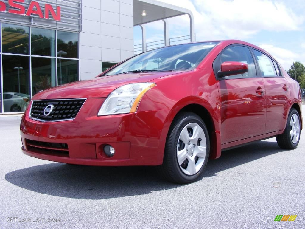 2009 Sentra 2.0 S - Red Brick / Charcoal photo #2