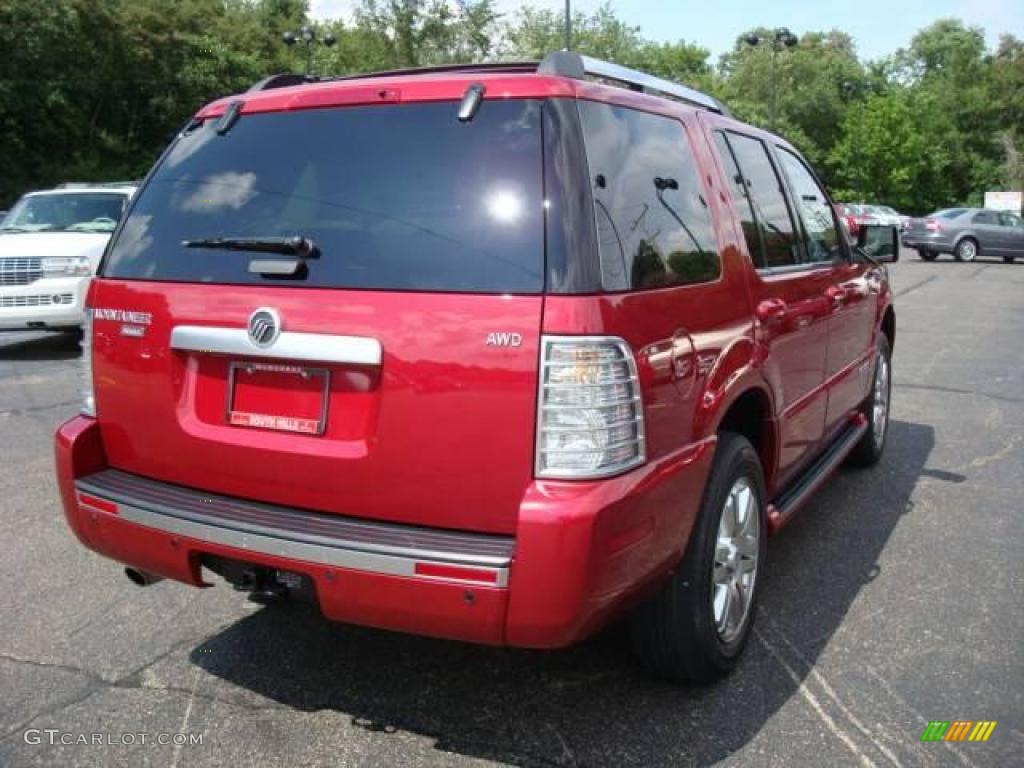 2007 Mountaineer Premier AWD - Vivid Red / Camel photo #4