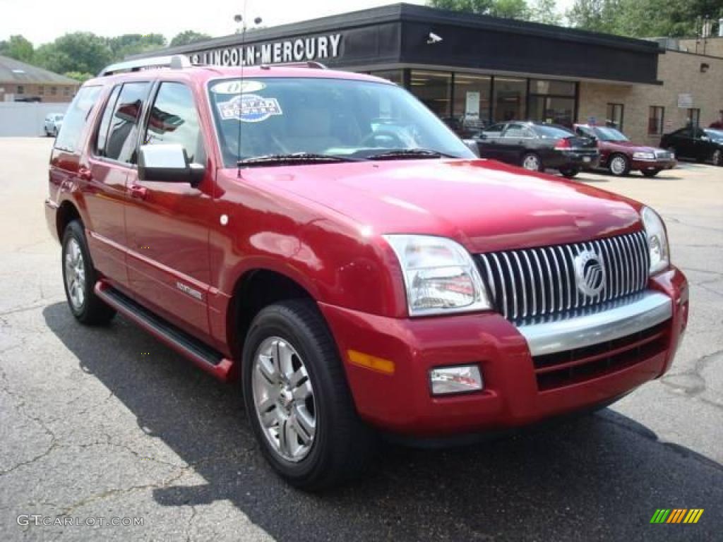 2007 Mountaineer Premier AWD - Vivid Red / Camel photo #5