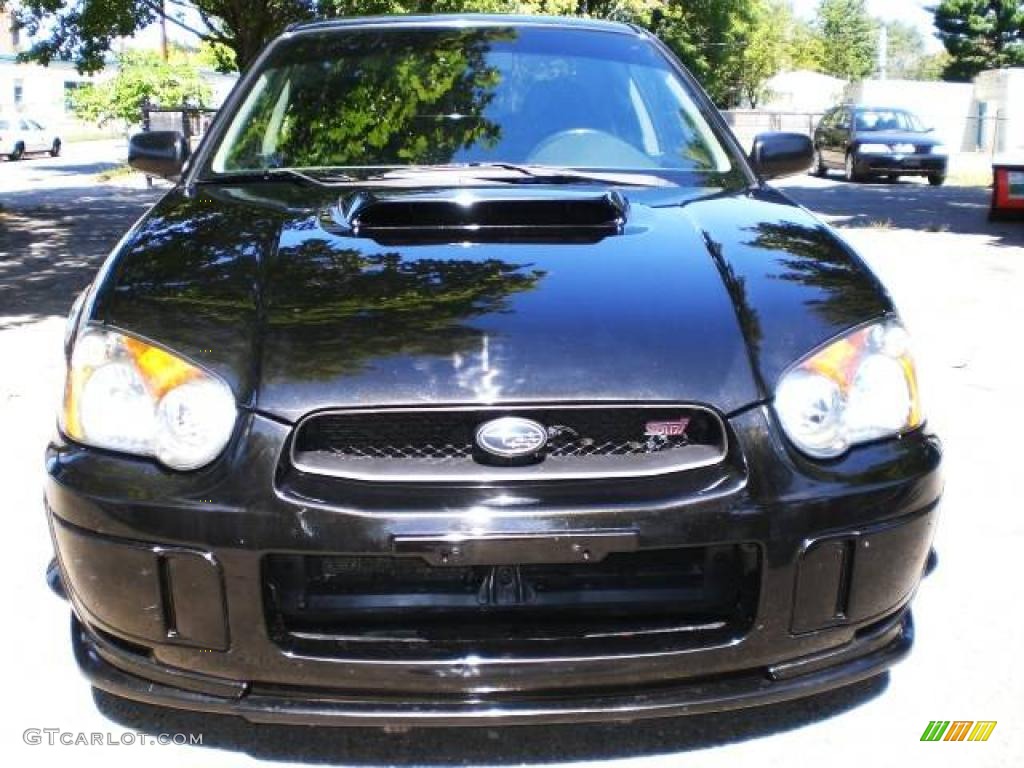 2004 Impreza WRX STi - Java Black Pearl / Blue Ecsaine/Black photo #1