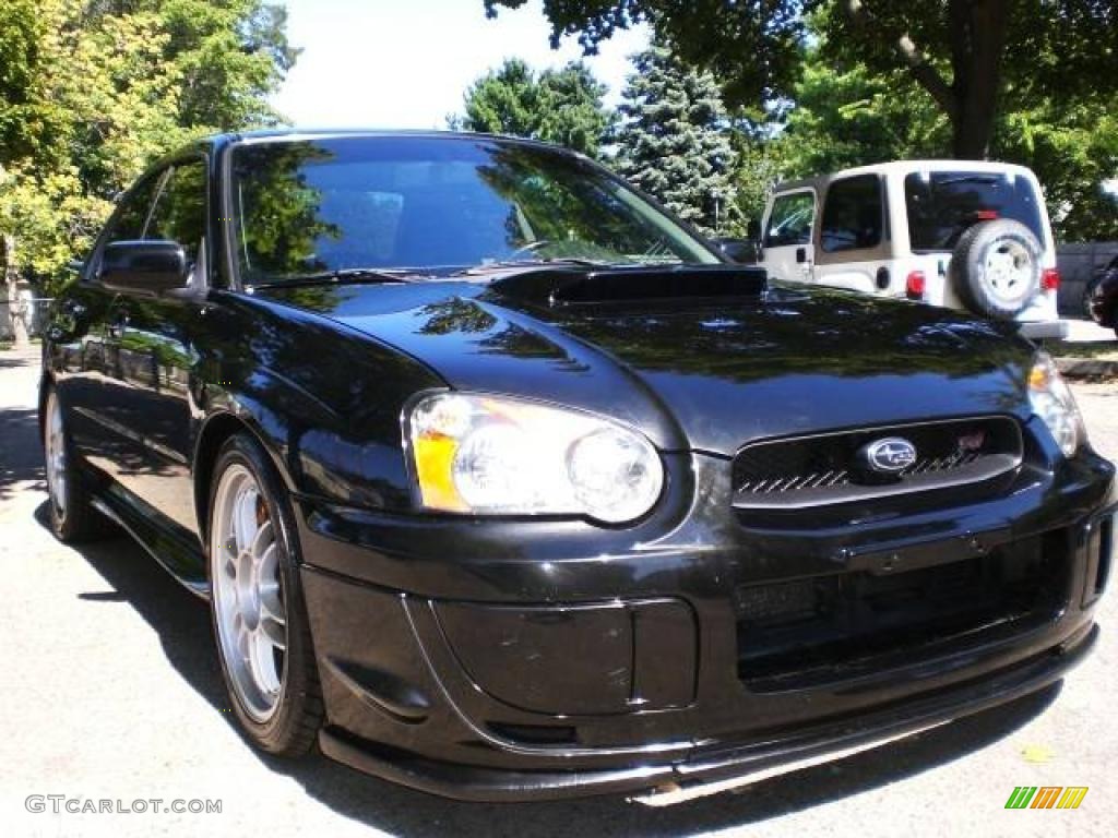 2004 Impreza WRX STi - Java Black Pearl / Blue Ecsaine/Black photo #3