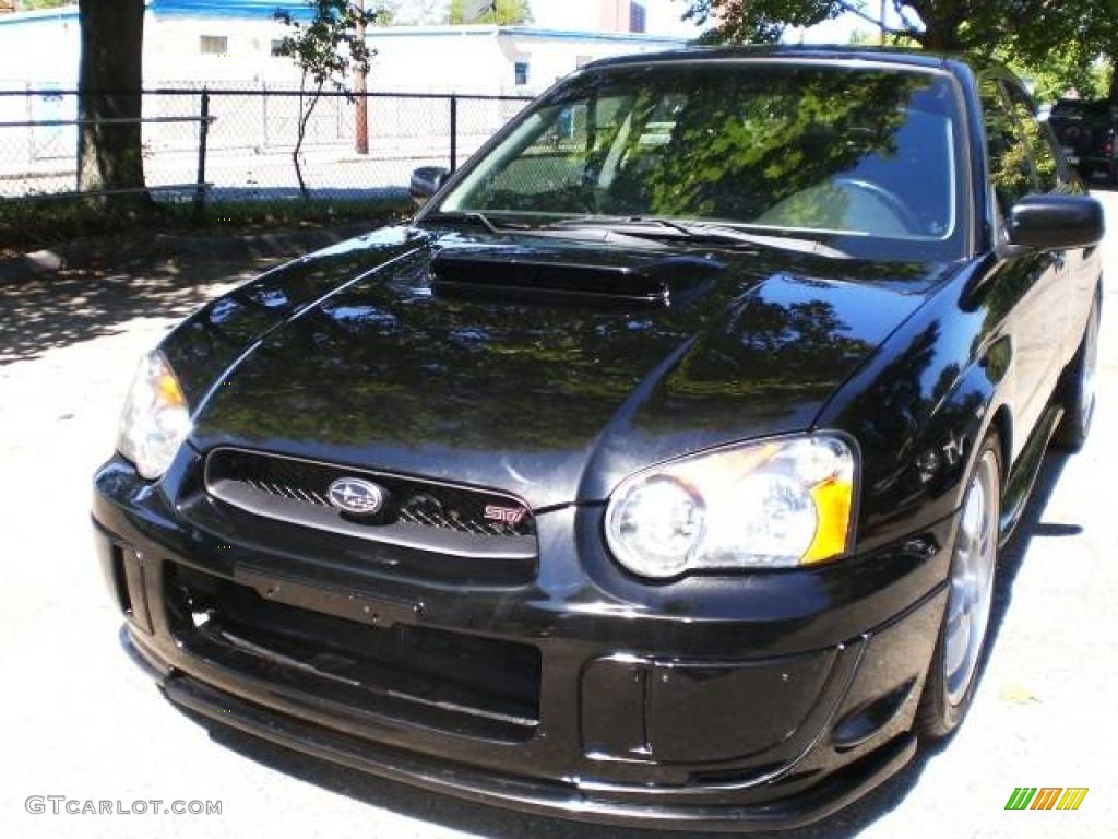 2004 Impreza WRX STi - Java Black Pearl / Blue Ecsaine/Black photo #4