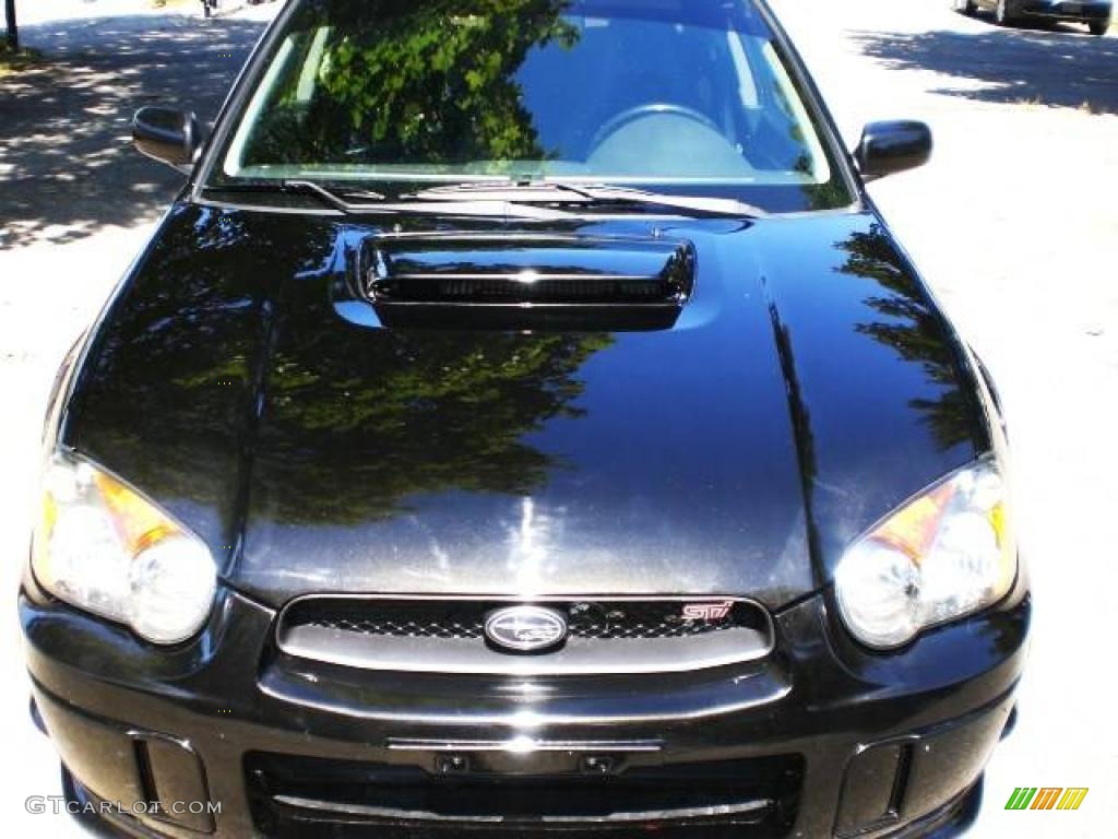 2004 Impreza WRX STi - Java Black Pearl / Blue Ecsaine/Black photo #5