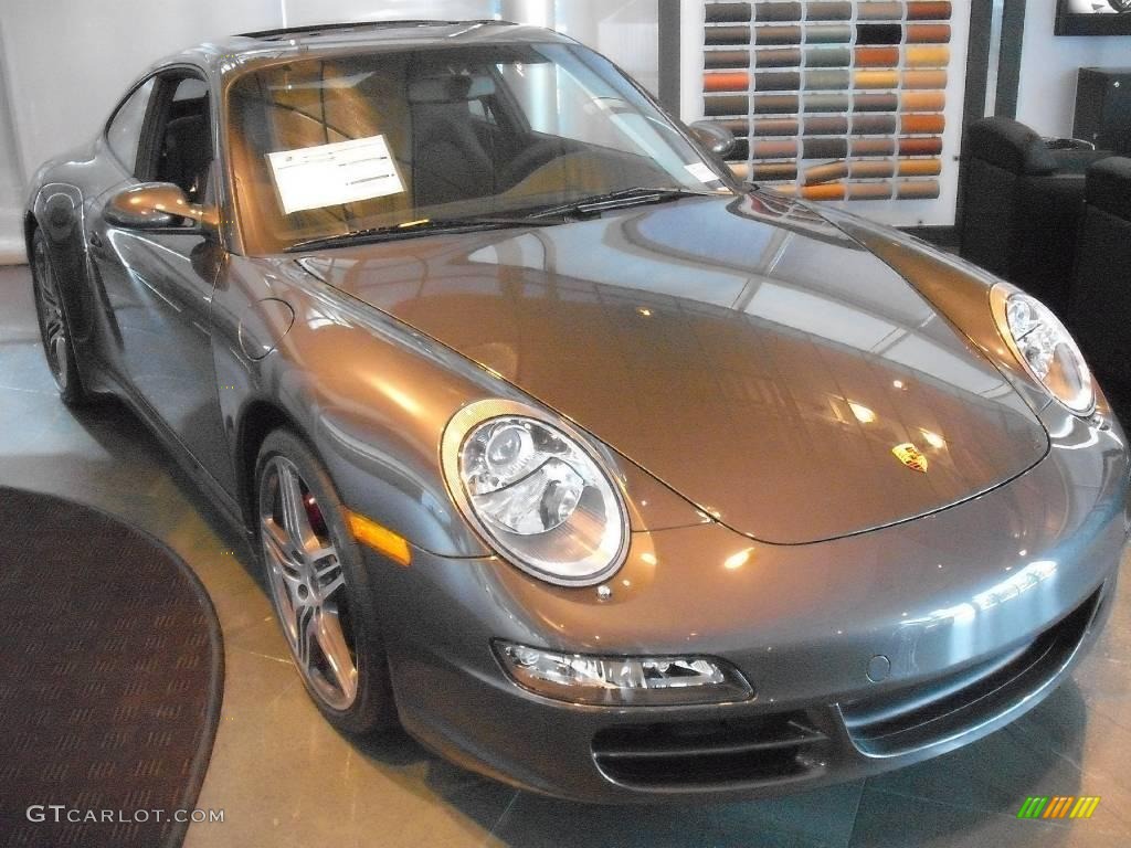 2008 911 Carrera 4S Coupe - Slate Grey Metallic / Black photo #3