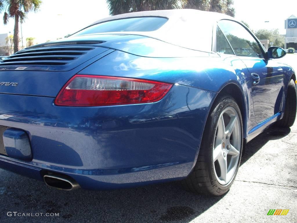 2007 911 Carrera Cabriolet - Cobalt Blue Metallic / Stone Grey photo #7