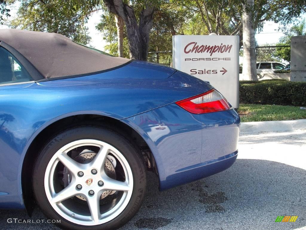 2007 911 Carrera Cabriolet - Cobalt Blue Metallic / Stone Grey photo #10