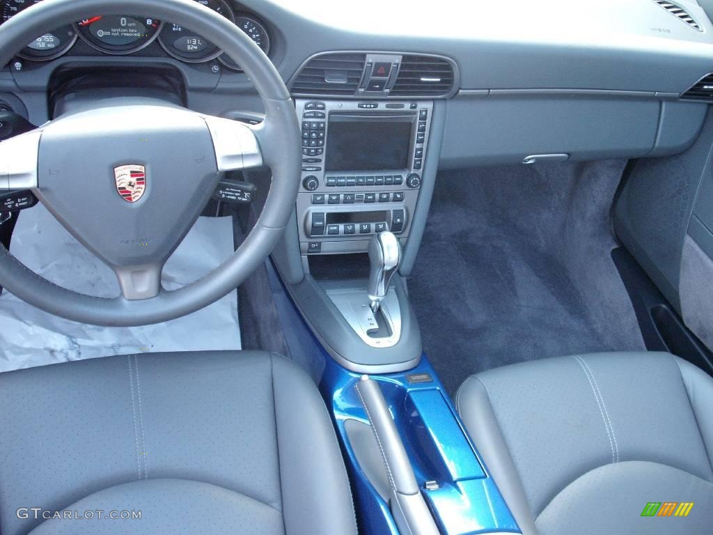 2007 911 Carrera Cabriolet - Cobalt Blue Metallic / Stone Grey photo #12