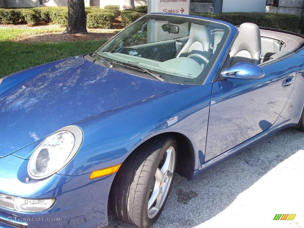 2007 911 Carrera Cabriolet - Cobalt Blue Metallic / Stone Grey photo #15