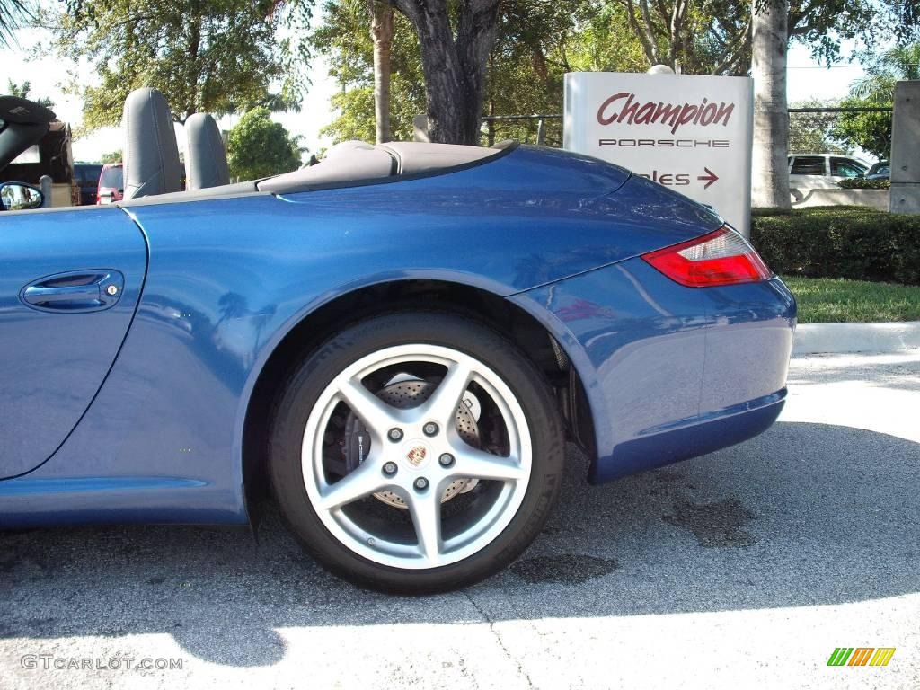 2007 911 Carrera Cabriolet - Cobalt Blue Metallic / Stone Grey photo #16