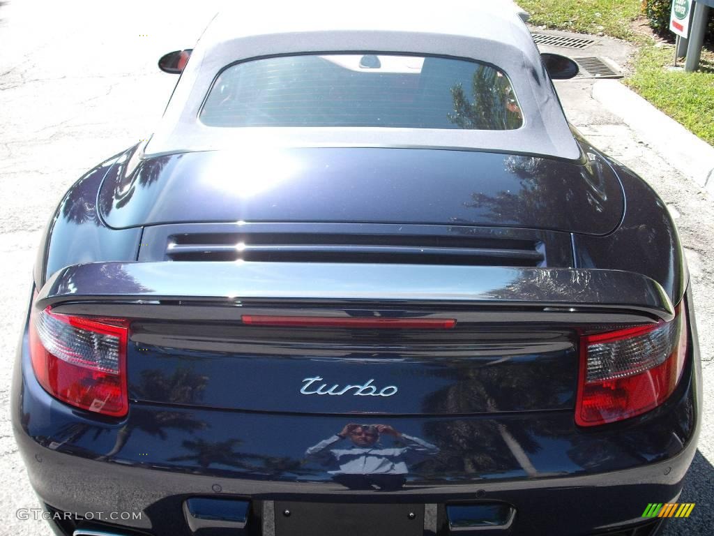 2008 911 Turbo Cabriolet - Midnight Blue Metallic / Carrera Red photo #3