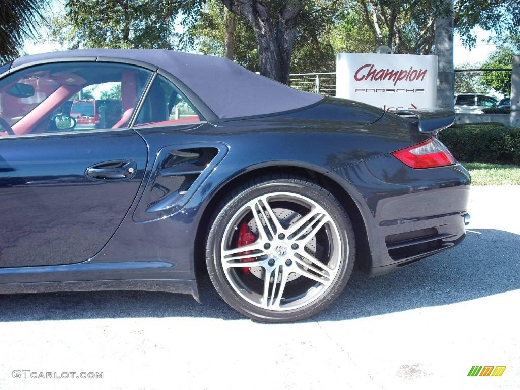 2008 911 Turbo Cabriolet - Midnight Blue Metallic / Carrera Red photo #5