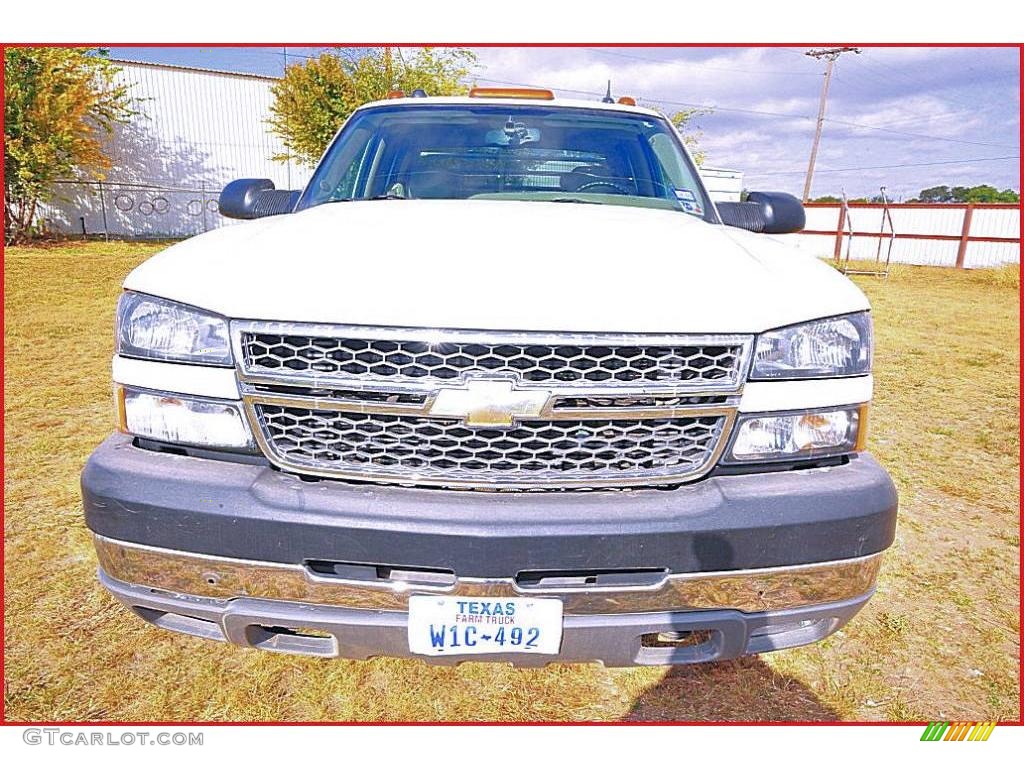 2005 Silverado 3500 Crew Cab 4x4 Dually Chassis - Summit White / Tan photo #15