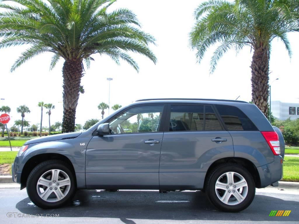 2008 Grand Vitara Luxury - Azure Grey Metallic / Black photo #1