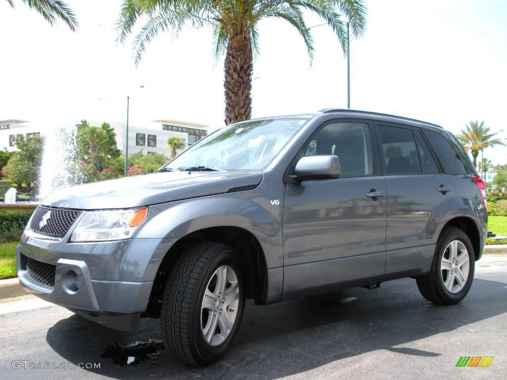 2008 Grand Vitara Luxury - Azure Grey Metallic / Black photo #2