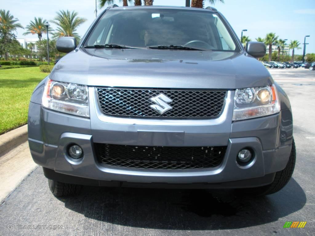 2008 Grand Vitara Luxury - Azure Grey Metallic / Black photo #3
