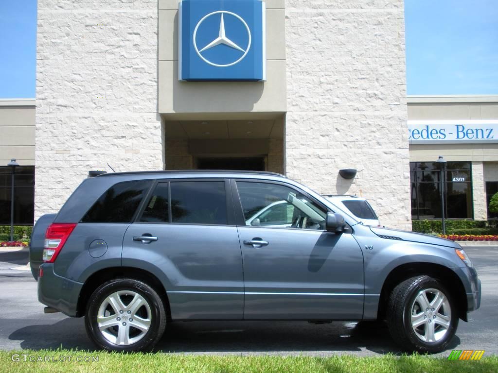 2008 Grand Vitara Luxury - Azure Grey Metallic / Black photo #5