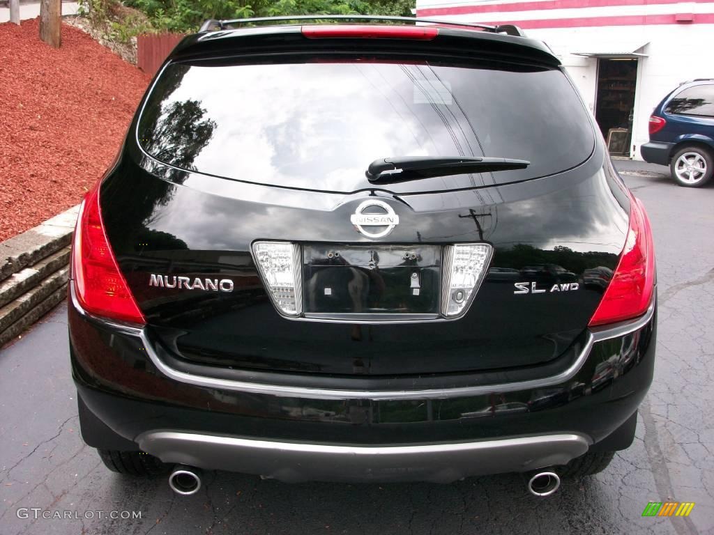 2005 Murano SL AWD - Super Black / Cafe Latte photo #4