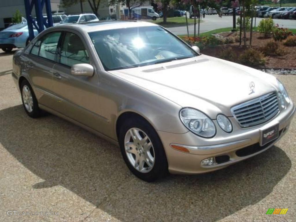 2003 E 320 Sedan - Desert Silver Metallic / Java photo #8