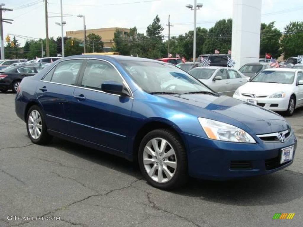2006 Accord EX-L V6 Sedan - Sapphire Blue Pearl / Black photo #3