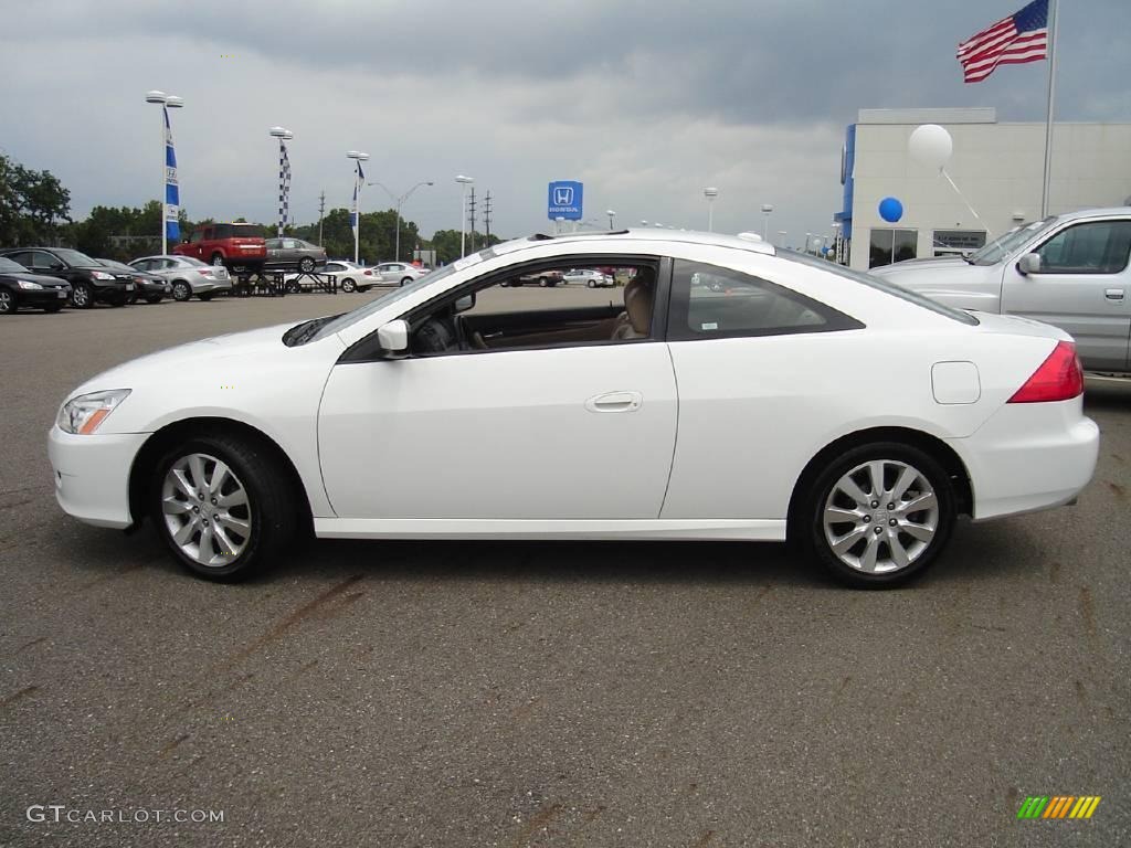 2006 Accord EX V6 Coupe - Taffeta White / Ivory photo #2