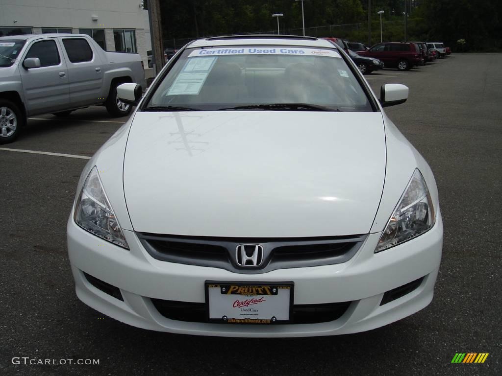 2006 Accord EX V6 Coupe - Taffeta White / Ivory photo #8