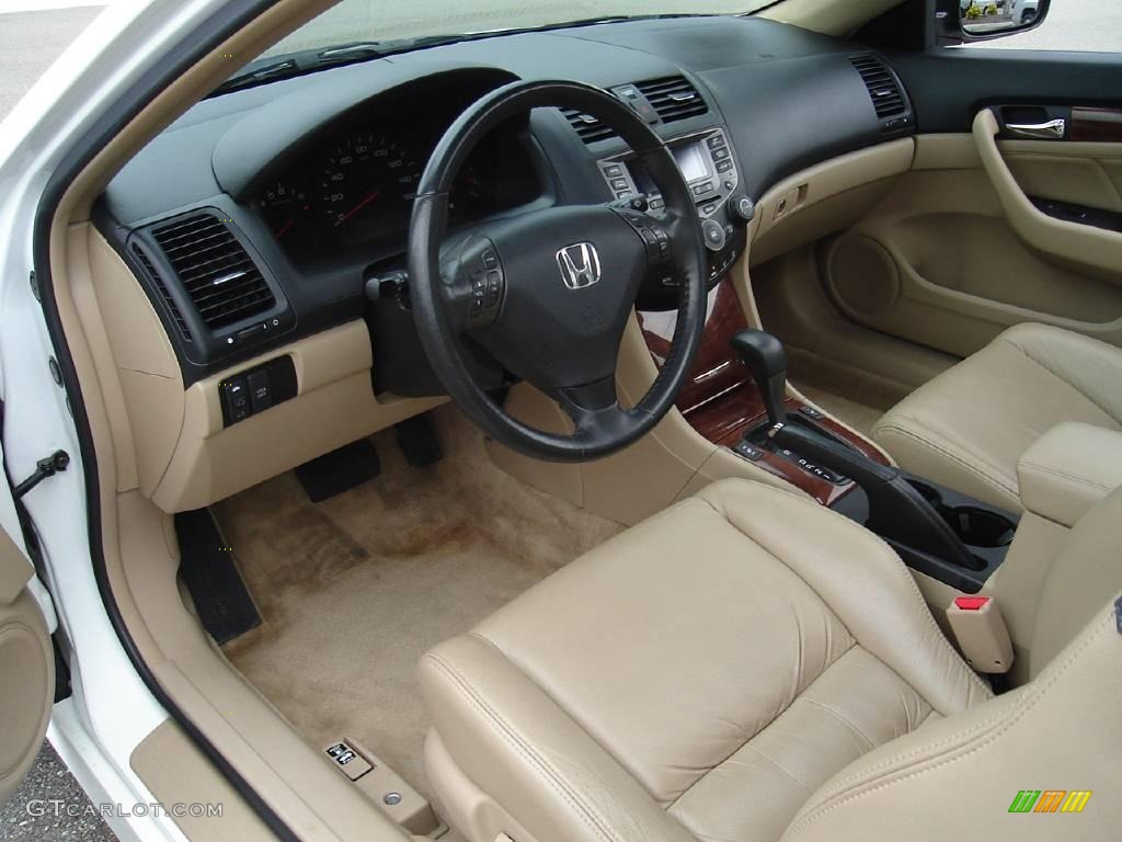 2006 Accord EX V6 Coupe - Taffeta White / Ivory photo #20