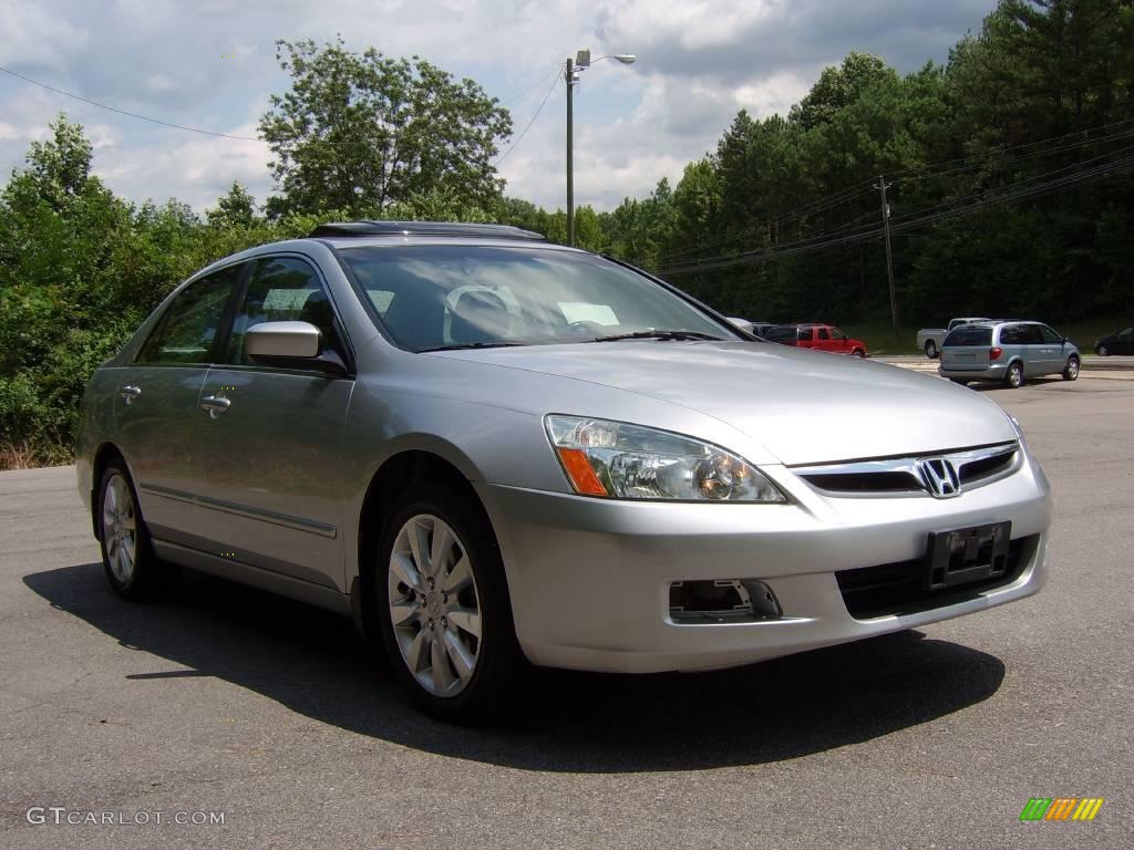2006 Accord EX-L V6 Sedan - Alabaster Silver Metallic / Gray photo #6