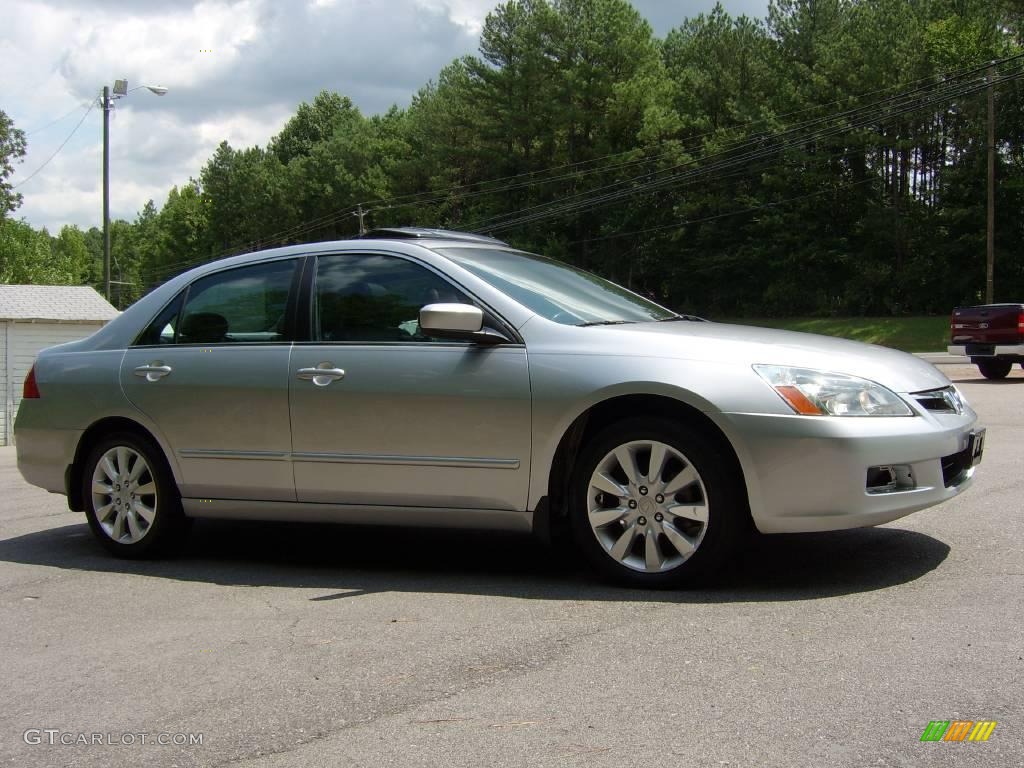 2006 Accord EX-L V6 Sedan - Alabaster Silver Metallic / Gray photo #7