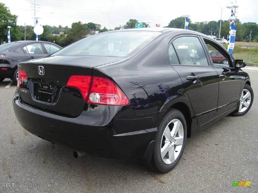 2007 Civic EX Sedan - Nighthawk Black Pearl / Gray photo #5