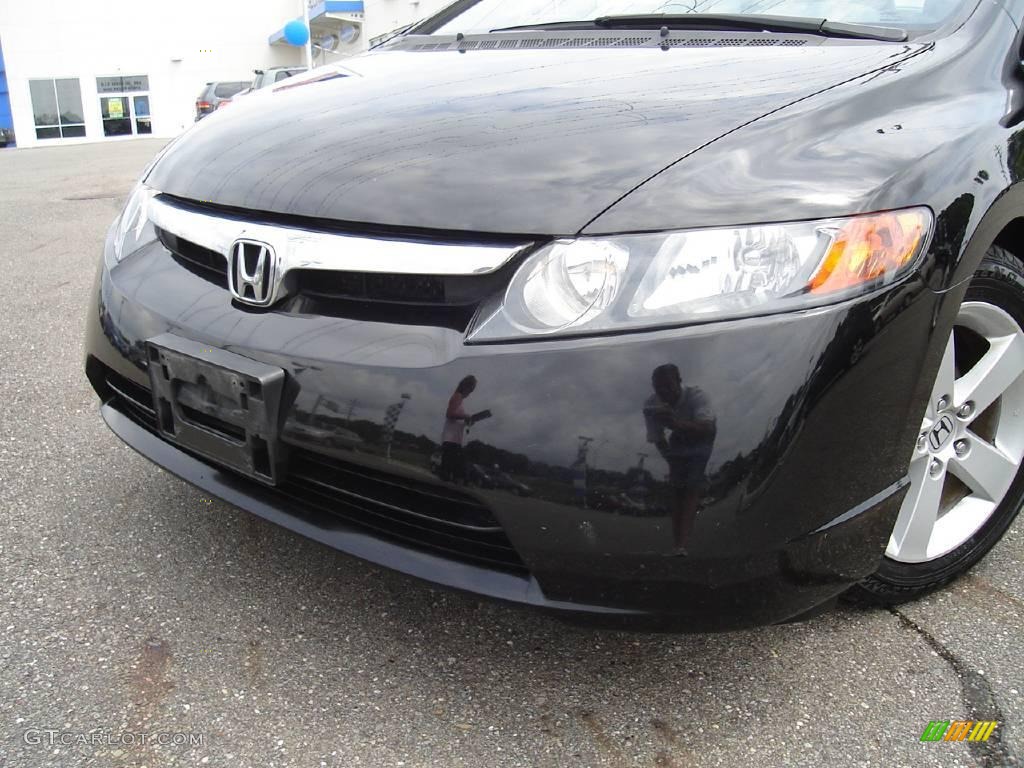 2007 Civic EX Sedan - Nighthawk Black Pearl / Gray photo #9