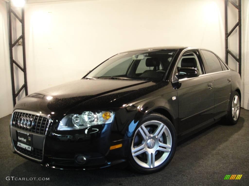 2008 A4 2.0T Sedan - Brilliant Black / Black photo #1