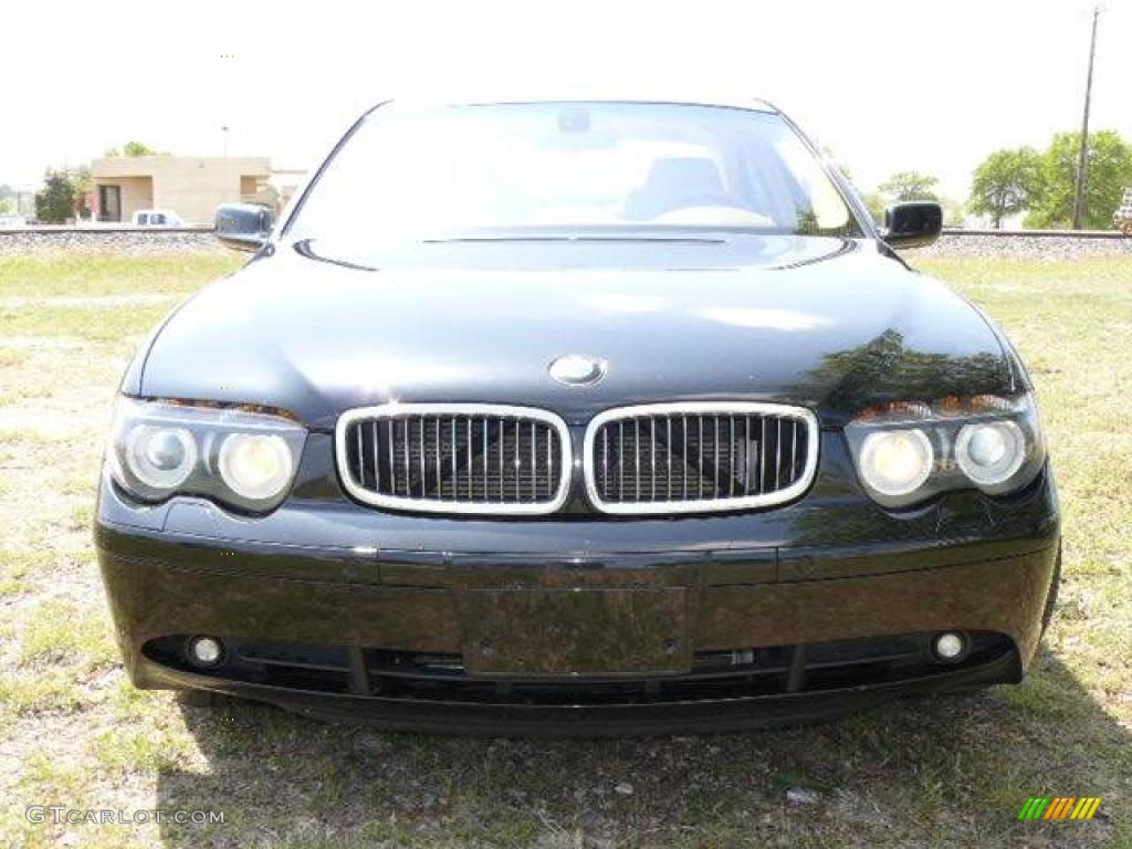 2005 7 Series 745i Sedan - Jet Black / Dark Beige/Beige III photo #2