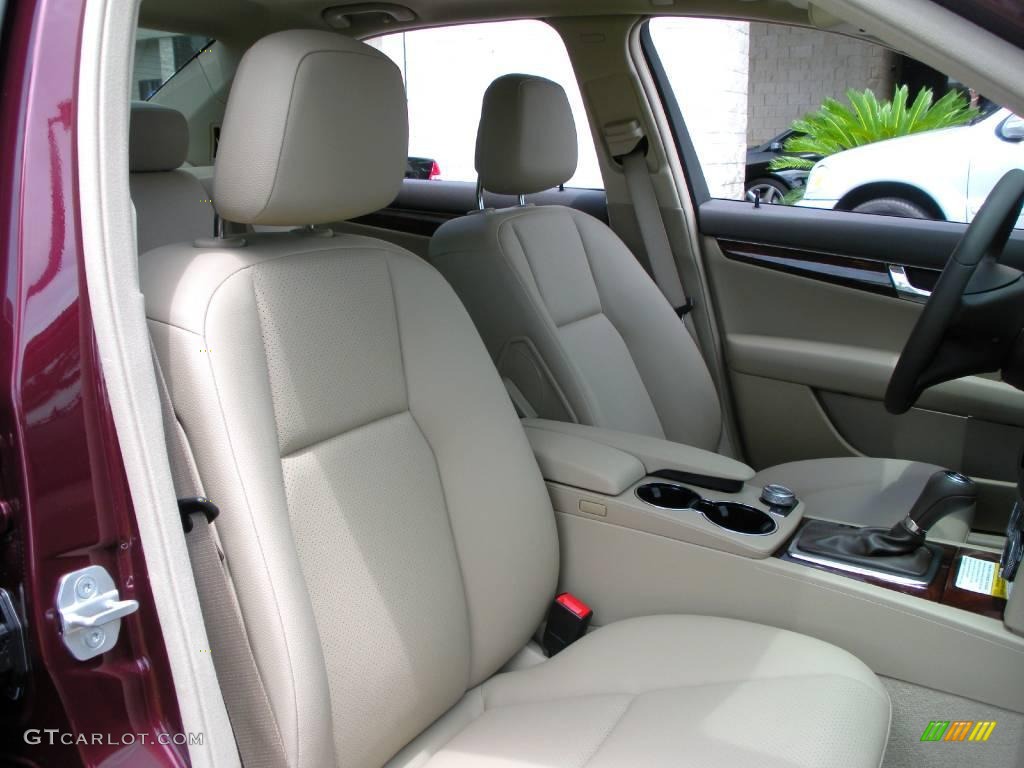 2009 C 300 Sport - Barolo Red Metallic / Almond/Mocha photo #16