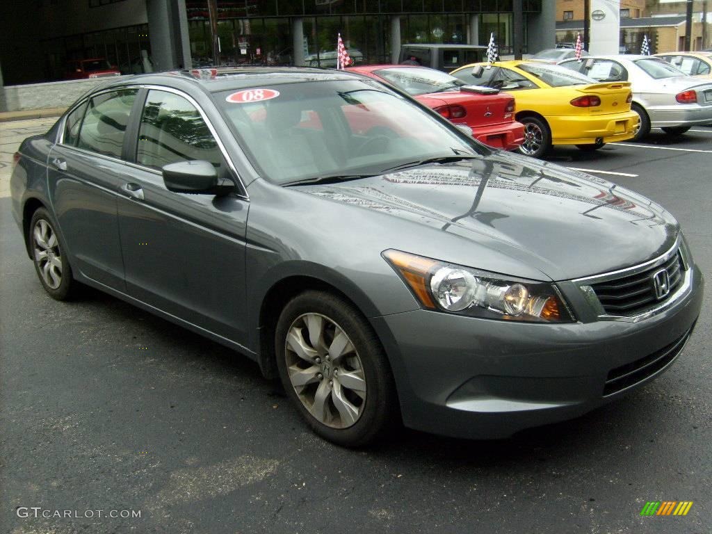 2008 Accord EX-L Sedan - Polished Metal Metallic / Gray photo #5