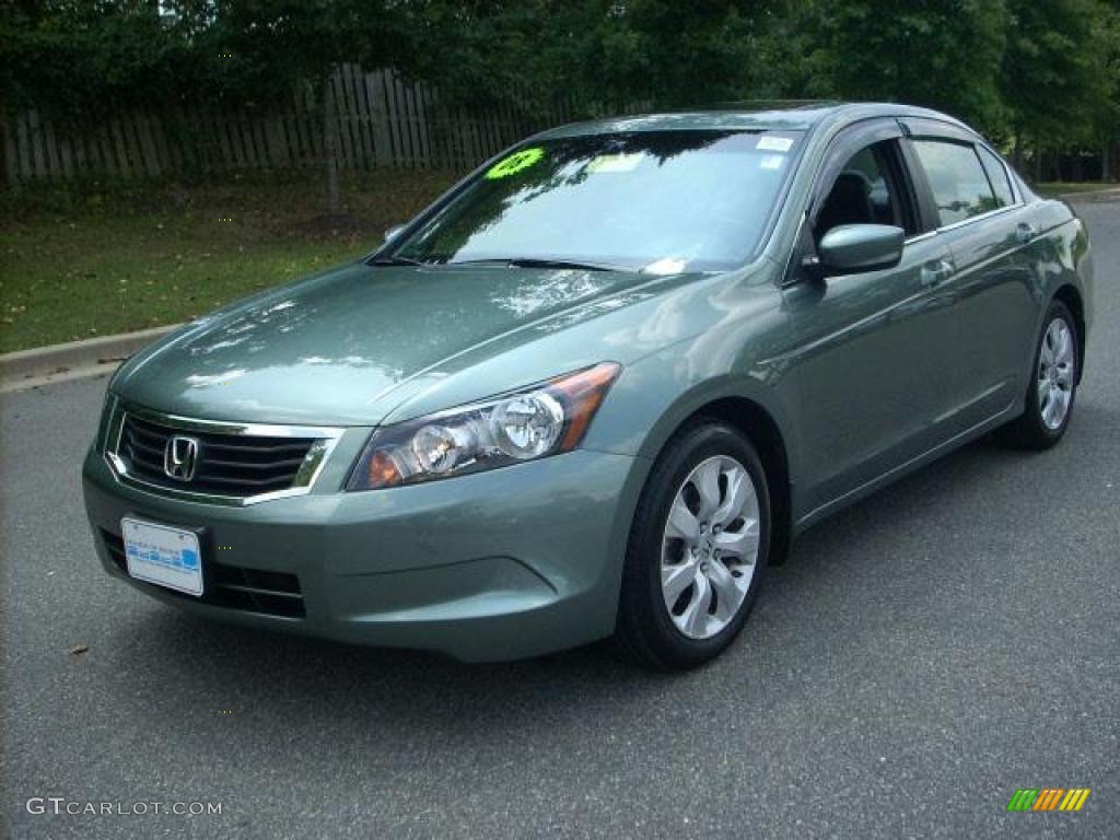 2008 Accord EX-L Sedan - Mystic Green Metallic / Black photo #7