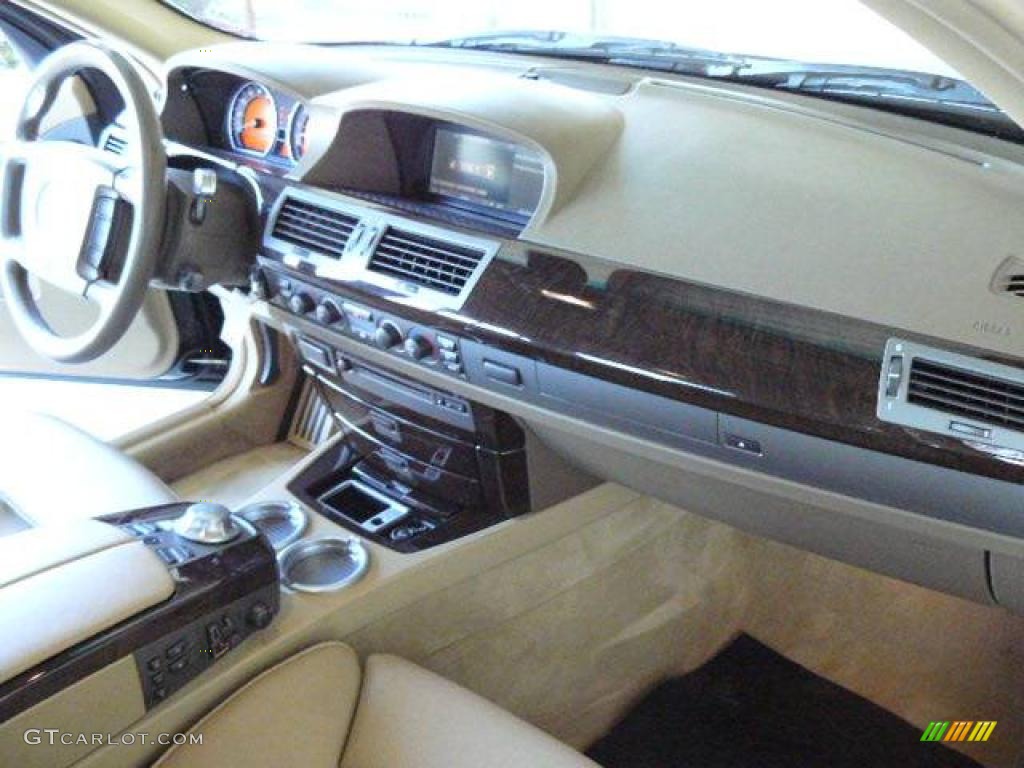 2005 7 Series 745i Sedan - Jet Black / Dark Beige/Beige III photo #9