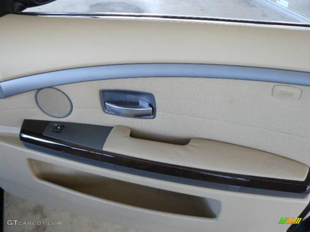 2005 7 Series 745i Sedan - Jet Black / Dark Beige/Beige III photo #10