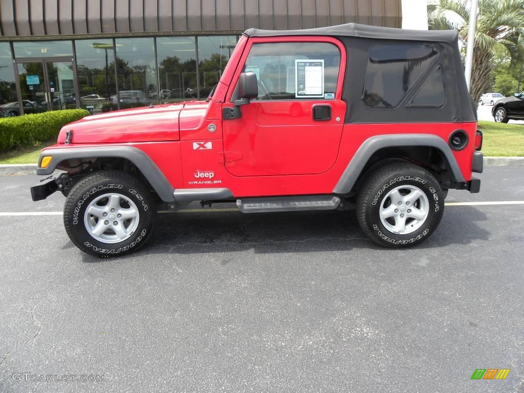 2006 Wrangler X 4x4 - Flame Red / Khaki photo #2